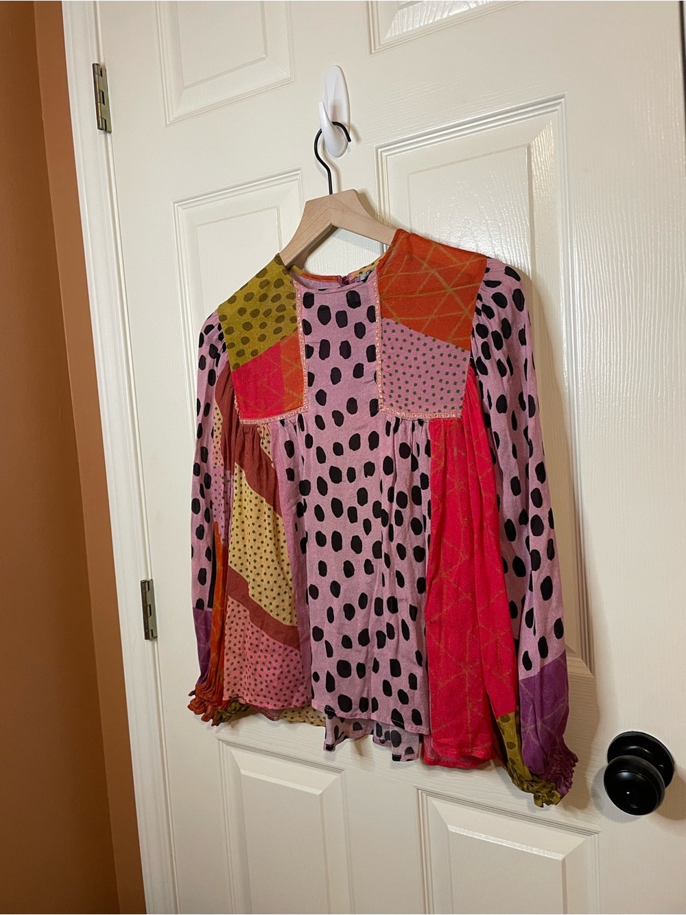 Bl-nk London by Anthropologie Miranda Blouse Size XS Funky Maximalist - Picture 3 of 9